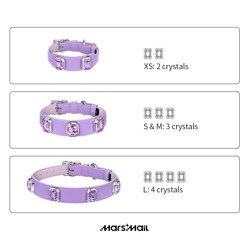 Olympus Leather Crystal Collar - All The Colors