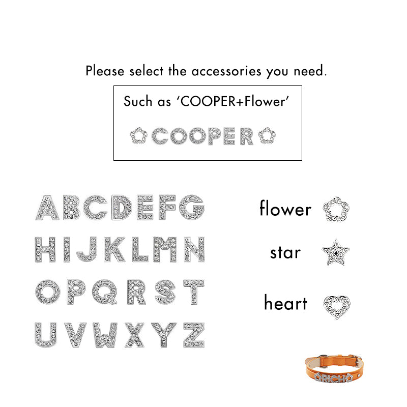 UTOPIA LEATHER COLLAR - BESPOKE ALPHABET CHARM