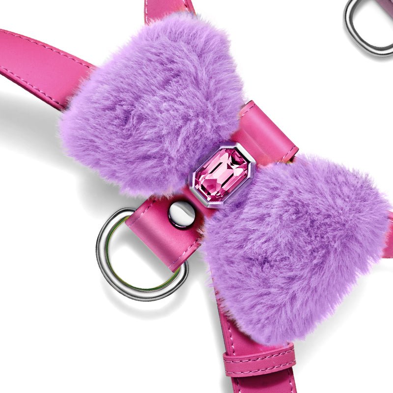 BOWKNOT ADJUSTABLE HARNESS - BARBIE PINK