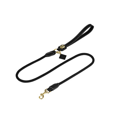 OLYMPUS LEATHER LEASH - OBSIDIAN