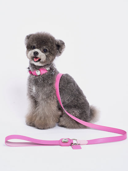 OLYMPUS LEATHER LEASH - BARBIE PINK