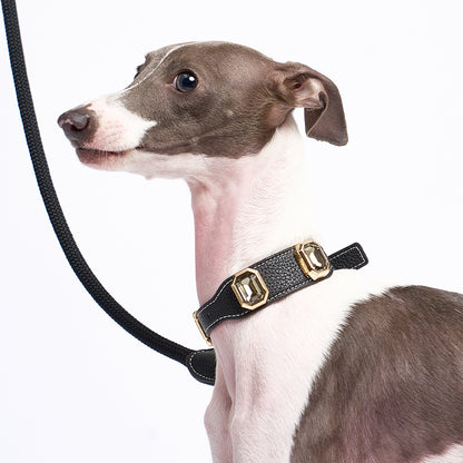 OLYMPUS LEATHER LEASH - OBSIDIAN