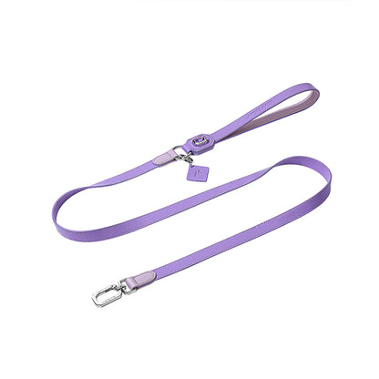 Olympus Crystal Leather Dog Leash - Mystic Purple