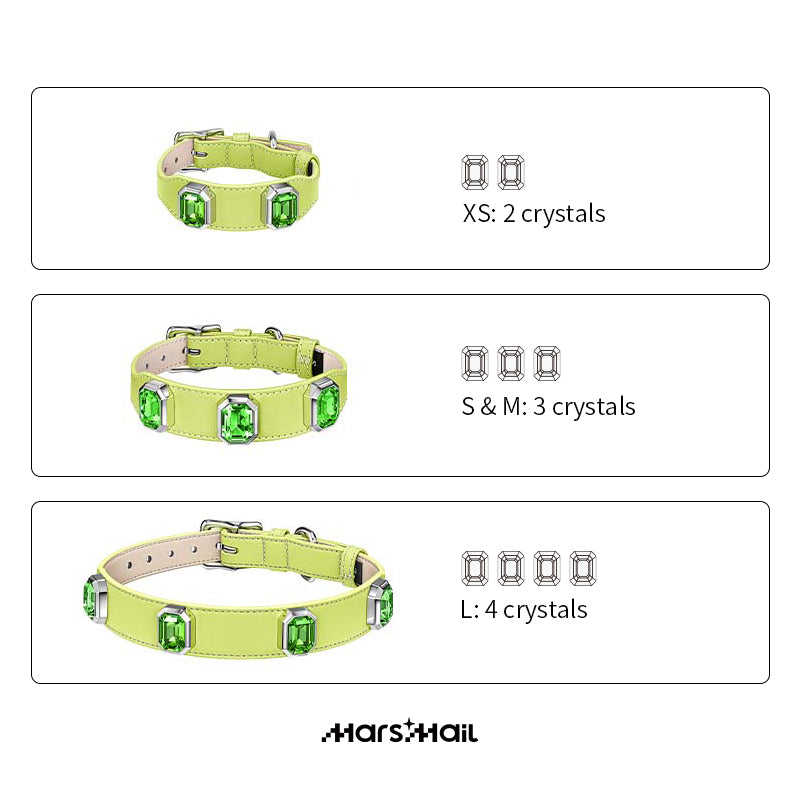 Olympus Leather Crystal Collar - All The Colors
