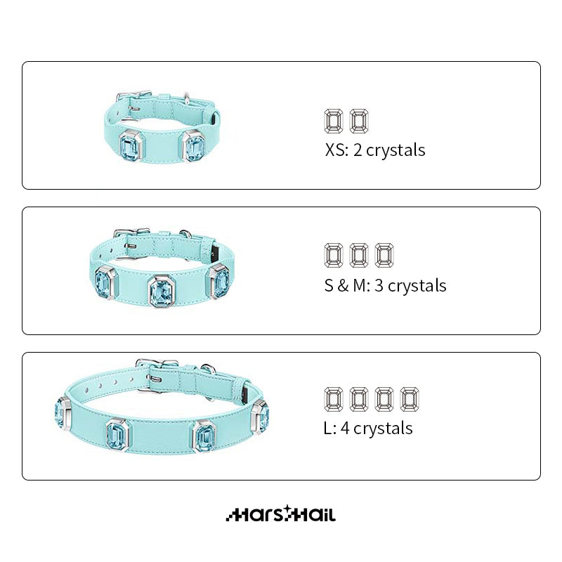 Olympus Leather Crystal Collar - All The Colors
