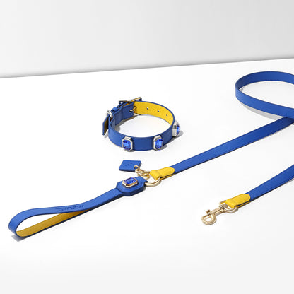 OLYMPUS LEATHER LEASH - COSMOS BLUE