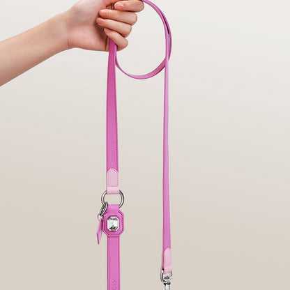 OLYMPUS LEATHER LEASH - BARBIE PINK